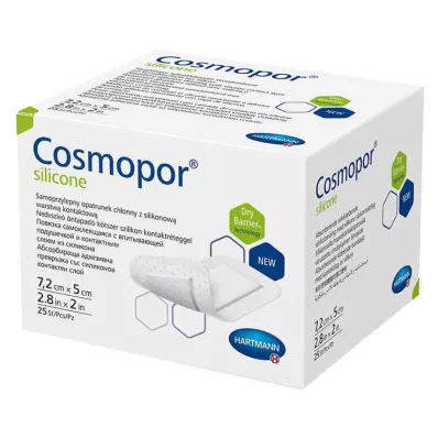 COSMOPOR szilikon sebkötszer 5x7,2 cm, 25 db