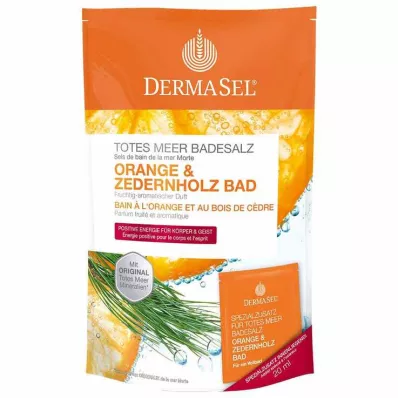 DERMASEL Holt-tengeri fürdősó narancs &amp; Cédrusfa, 1 p