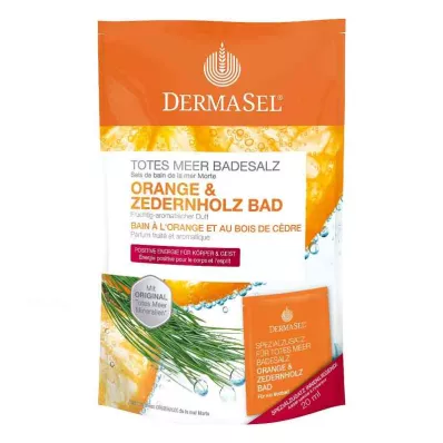 Dermasel holt-tengeri fürdősó narancs &amp; cédrusfa (1 csomag)