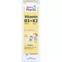 VITAMIN D3+K2 MK-7 minden transz Családi csepegtetés, 20 ml
