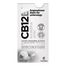 CB12 boost Eukaliptuszos fehér rágógumi, 10 db