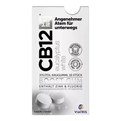 CB12 boost Eukaliptuszos fehér rágógumi, 10 db CB12 boost Eukaliptuszos fehér rágógumi, 10 db
