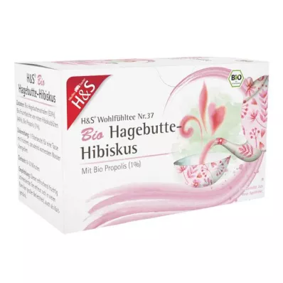 H&S Organic csipkebogyó hibiszkusz szűrőtáska, 20X3,0 g H&S Organic csipkebogyó hibiszkusz szűrőtáska, 20X3,0 g