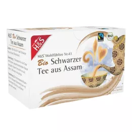 H&amp;S Bio Assam fekete tea szűrőzacskó, 20X1.80 g