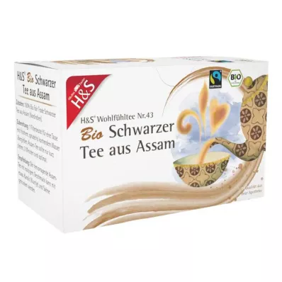 H&S Bio fekete tea Assam szűrőzsákból, 20X1,80 g H&S Bio fekete tea Assam szűrőzsákból, 20X1,80 g