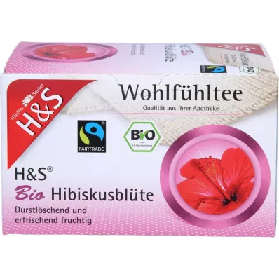 H&amp;S Bio Hibiszkusz virág szűrőzacskó, 20X1.75 g