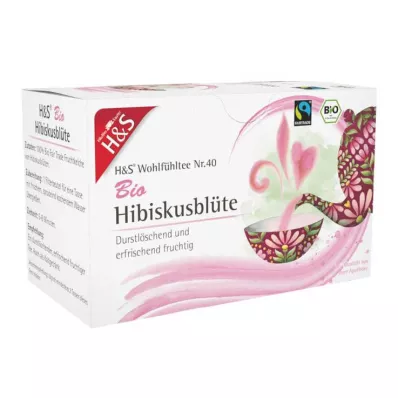 H&S Organic hibiszkuszvirág szűrőzsák, 20X1,75 g H&S Organic hibiszkuszvirág szűrőzsák, 20X1,75 g