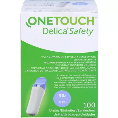 ONE TOUCH Delica Safety Egyszer használatos szúróeszköz 30 G, 100 db