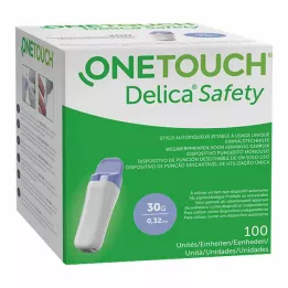 ONE TOUCH Delica Safety Egyszer használatos szúróeszköz 30 G, 100 db