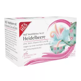 H&amp;S Áfonya B-vitaminokkal Cink és szelén puff, 20X2.5 g
