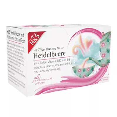 H&amp;S áfonya B-vitaminnal, cinkkel és szelénnel Fsachet, 20X2,5 g