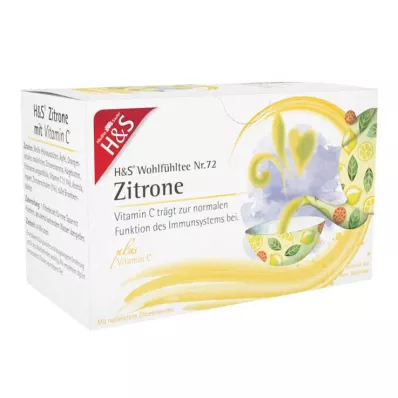 H&amp;S Citrom C-vitaminos szűrőtasakok, 20 x 2,5 g