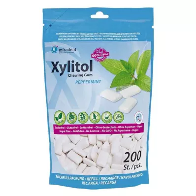 MIRADENT Xylitol fogápoló rágógumi borsmenta, 200 db
