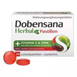 DOBENSANA Herbal Cherry Paste Vit.C &amp; Zinc Pastil., 36 db