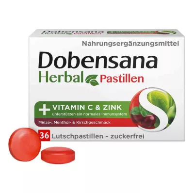 Dobensana Herbal Kirschgeschm.vit.c &amp; Cinkpasztilla.(36 darab)