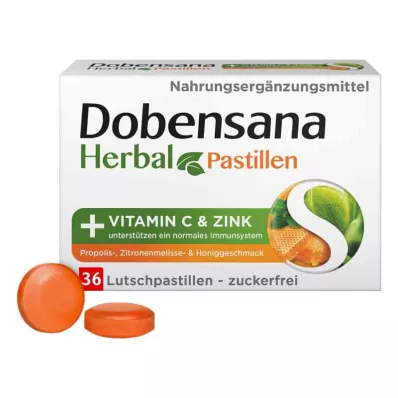 Dobensana Herbal Honey Vitamins C &amp; Cink Pasztill.(36 darab)