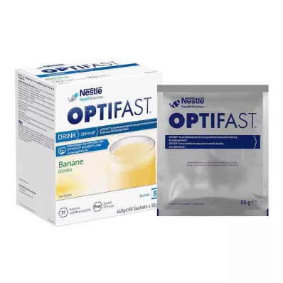 Optifast Drink Banán Por, 8X55 g