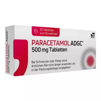 PARACETAMOL ADGC® 500 mg-os tabletta, 20 db PARACETAMOL ADGC® 500 mg-os tabletta, 20 db
