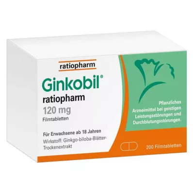 Ginkobil ratiopharm 120mg Ginkgo bilobával, 200 db Ginkobil ratiopharm 120mg Ginkgo bilobával, 200 db