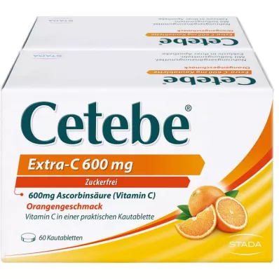 CETEBE Extra-C 600 mg rágótabletta, 120 db