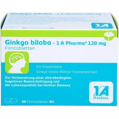 GINKGO BILOBA-1A Pharma 120 mg filmtabletta, 60 kapszula, 60 db