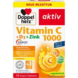 DOPPELHERZ C-vitamin 1000+D3+Cink Depot tabletta, 30 db