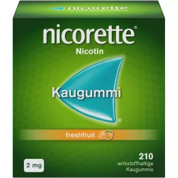 NICORETTE 2 mg friss gyümölcsös rágógumi, 210 db
