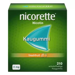 NICORETTE 2 mg friss gyümölcsös rágógumi, 210 db