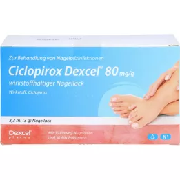 CICLOPIROX Dexcel 80 mg/g hatóanyagú körömlakk, 3,3 ml