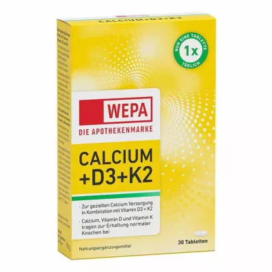 Wepa Calcium + D3 + K2 tabletta, 30 db