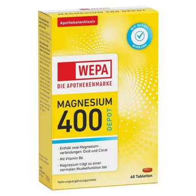 Wepa Magnesium 400 Depot + B6 tabletta, 60 db