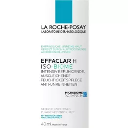 ROCHE-POSAY Effaclar H Iso-Biome hidratáló krém, 40 ml