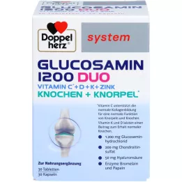 DOPPELHERZ Glükozamin 1200 Duo rendszer kombinált csomag, 60 db