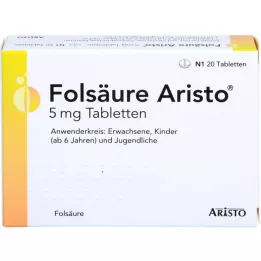 FOLSÄURE ARISTO 5 mg-os tabletta, 20 db
