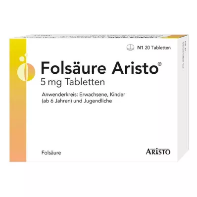 Folsav Aristo 5 mg tabletta, 20 db Folsav Aristo 5 mg tabletta, 20 db
