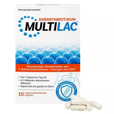 MULTILAC Intestinal Synbiotic bélbaktérium kapszula, 10 db