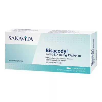 Bisacodyl Sanavita 10 mg kúp, 6 db Bisacodyl Sanavita 10 mg kúp, 6 db