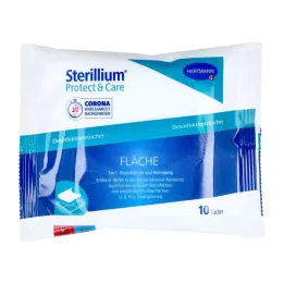 STERILLIUM Protect &amp; Care felületfertőtlenítő kendő, 10 db