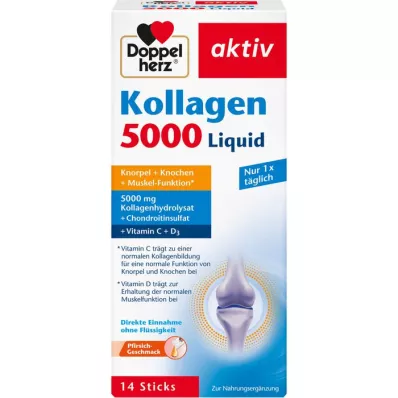 DOPPELHERZ Kollagén 5000 folyékony pálcika, 14X10 ml