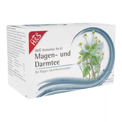 H&amp;S® gyomor- és bélteafilter tasakok, 20X2,0 g