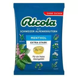 RICOLA o.Z.Beutel Menthol extra erős cukorka, 75 g