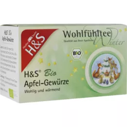 H&amp;S Winter Tea Bio alma fűszeres filteres zacskó, 20X2.0 g
