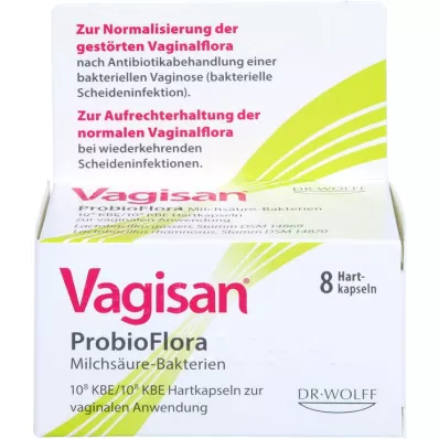 VAGISAN ProbioFlora tejsavbaktérium hüvelykapszula, 8 db