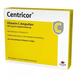 CENTRICOR C-vitamin ampullák 100 mg/ml injekciós oldat, 5X5 ml