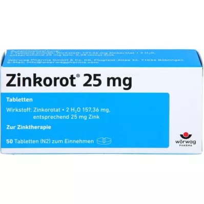 ZINKOROT 25 mg-os tabletta, 50 db