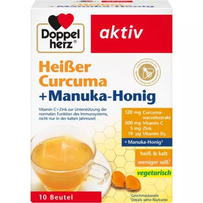 DOPPELHERZ forró kurkuma+manuka méz granulátum, 10 db