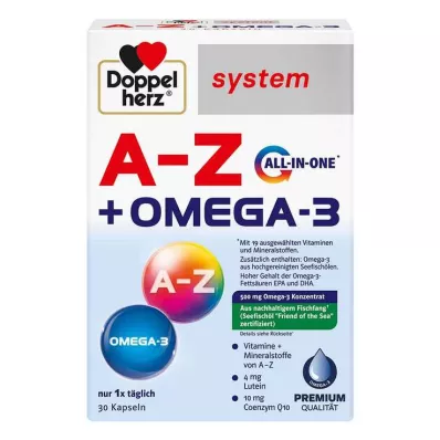 Doppelherz A-Z + Omega-3 all-in-one rendszer kapszula, 30 db Doppelherz A-Z + Omega-3 all-in-one rendszer kapszula, 30 db