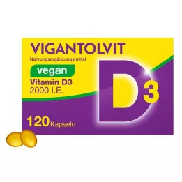 VIGANTOLVIT 2000 NE D3-vitamin vegán lágy kapszula, 120 db