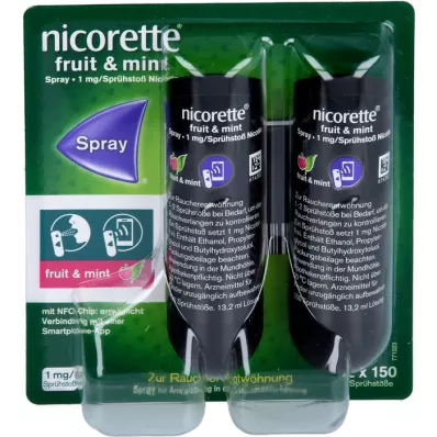 NICORETTE Gyümölcs &amp; Menta spray 1 mg/spray NFC, 2 db