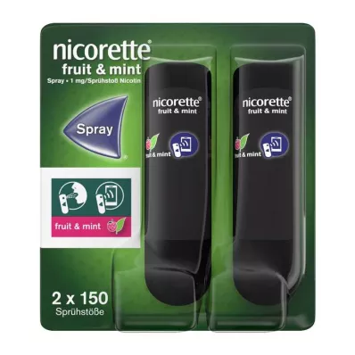 Nicorette Fruit & Mint Spray 1 mg / spray Nfc, 2 db Nicorette Fruit & Mint Spray 1 mg / spray Nfc, 2 db